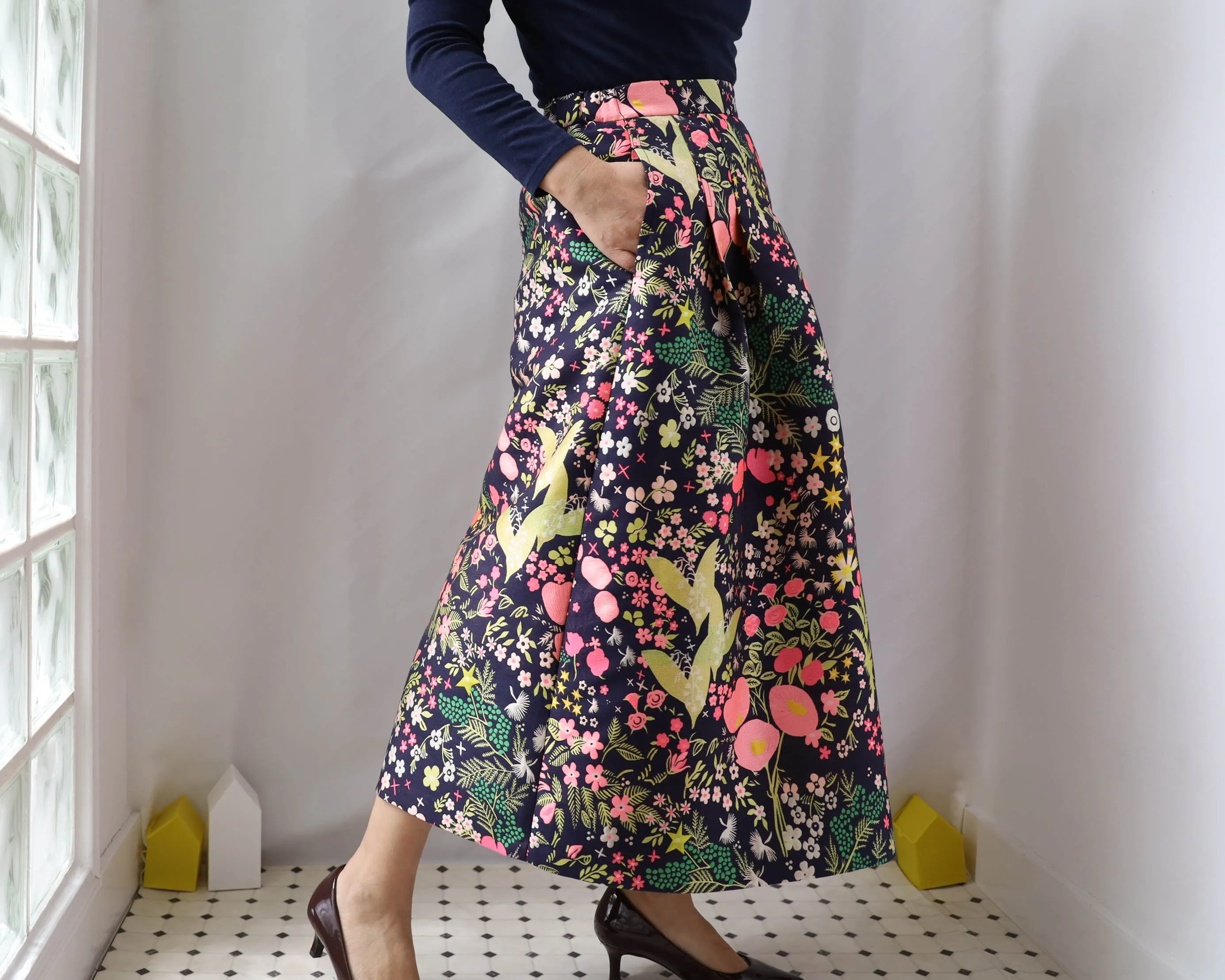 <S17A80> CRAZY WOVEN Skirt  -Length 80cm