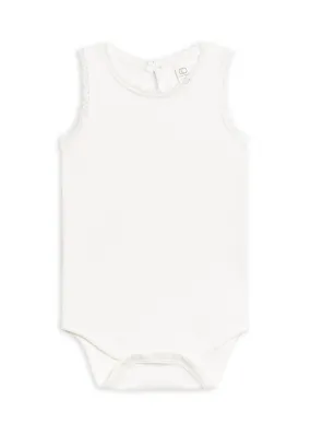 Luna Lace Tank Bodysuit - White