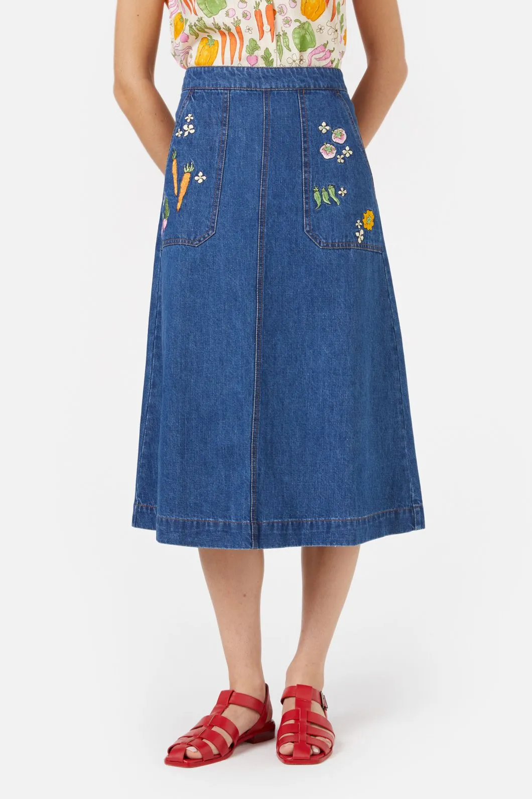 Market Day Emb Skirt