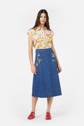 Market Day Emb Skirt