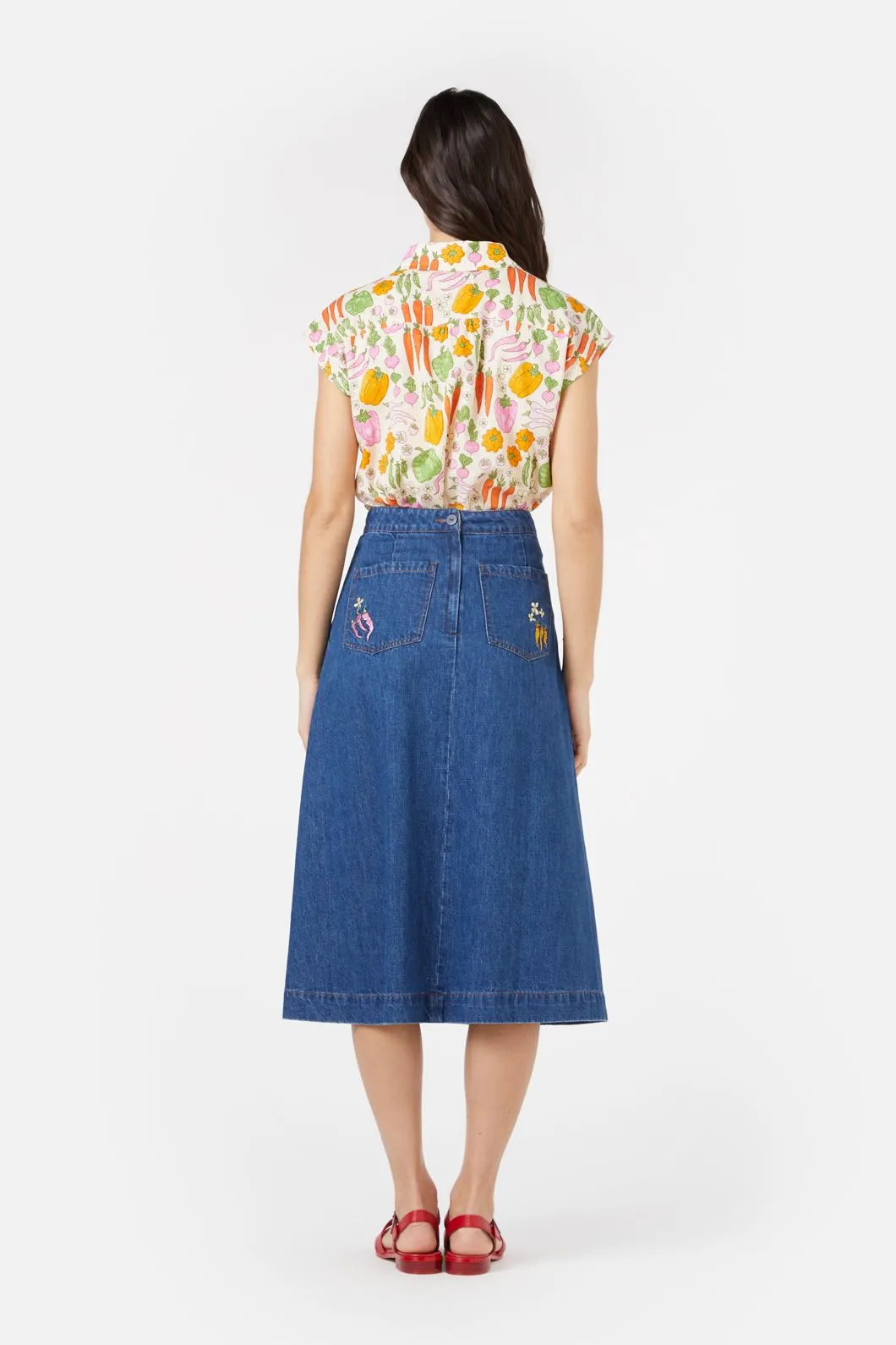 Market Day Emb Skirt