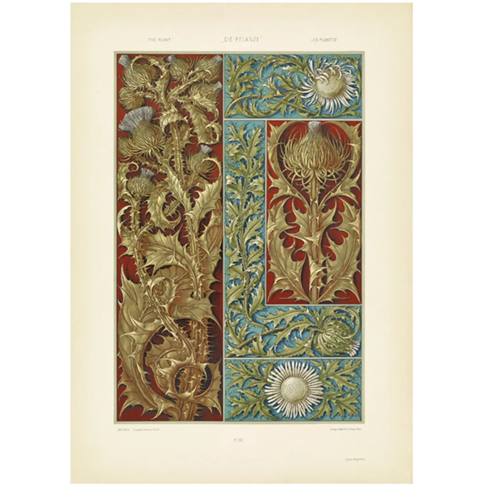 Midi Unlined Journal- Thistle Design