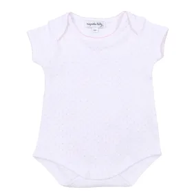 Mini Dots Short Sleeve Bodysuit - Pink