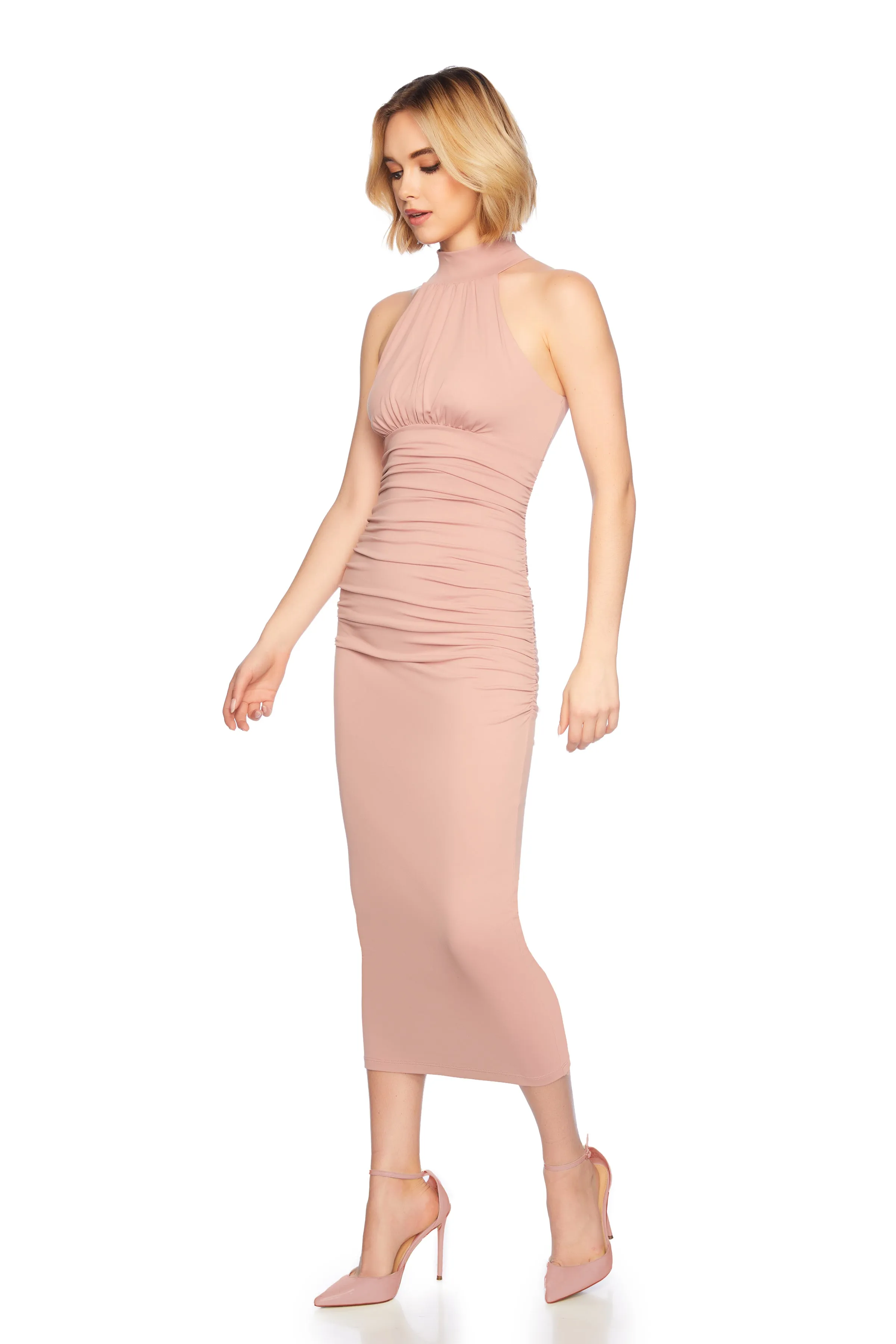 mock midi dress