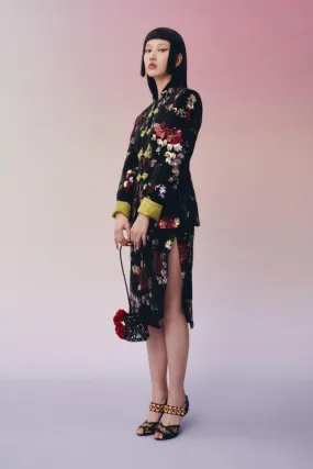 Mukzin | Sequin Contrast Embroidered Vintage Skirt