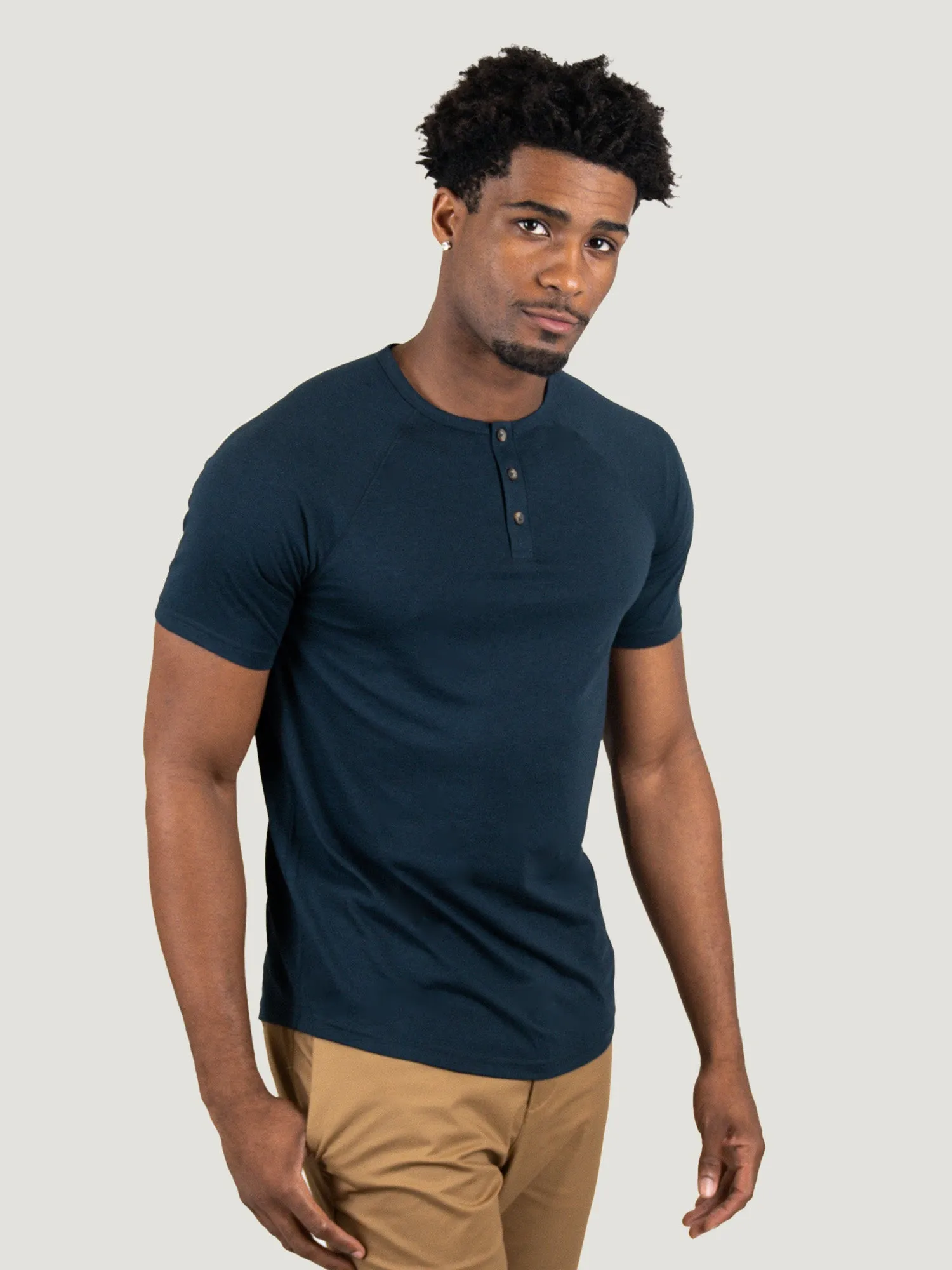 Navy Slim Fit Henley FINAL SALE
