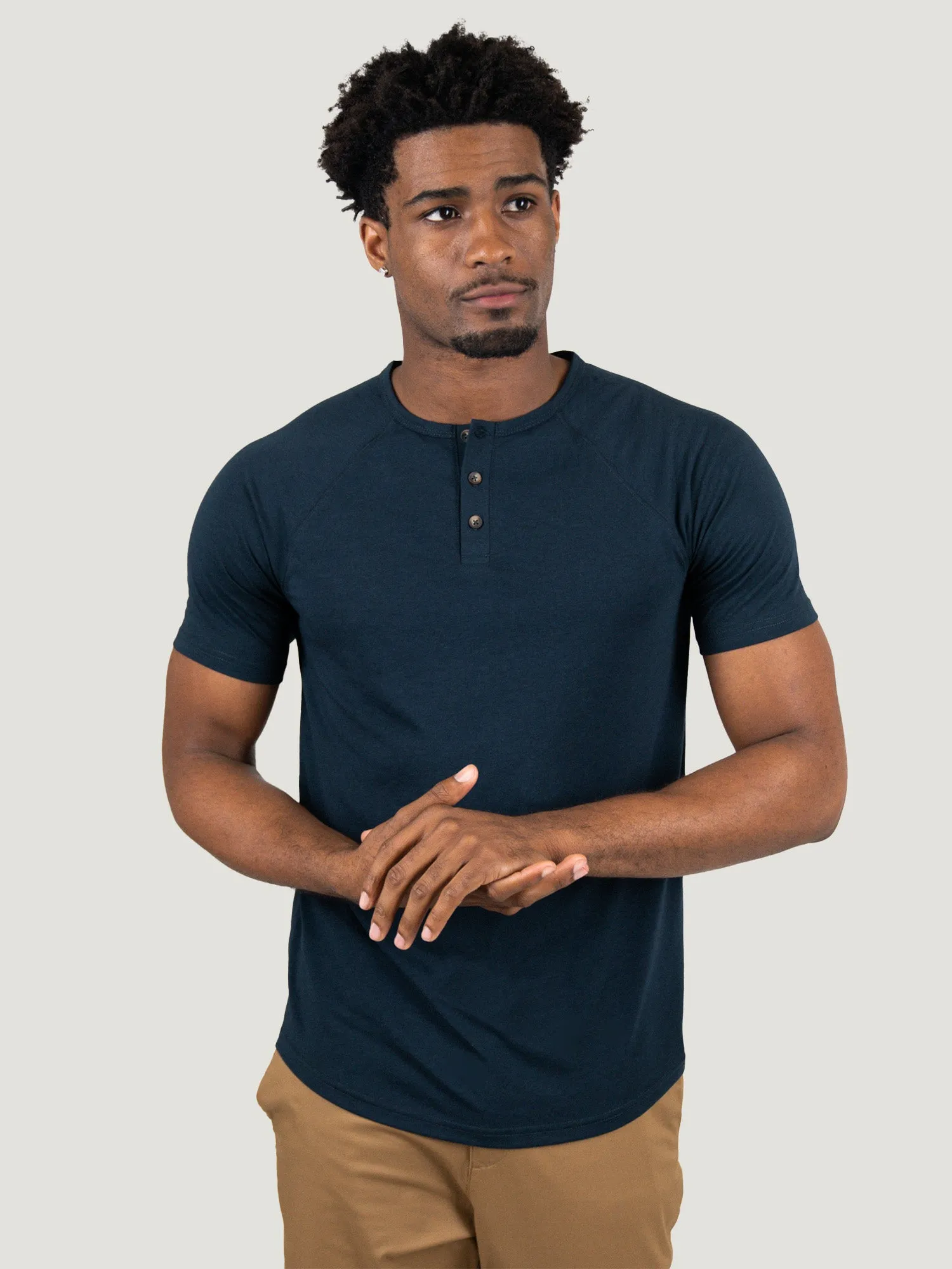 Navy Slim Fit Henley FINAL SALE