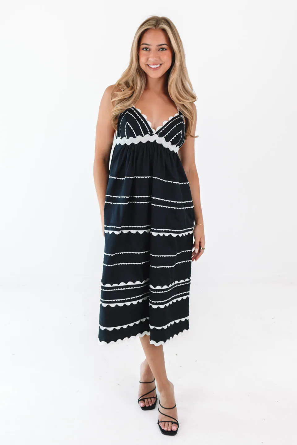 Nice To Know Midi Dress - Black