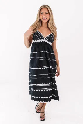Nice To Know Midi Dress - Black