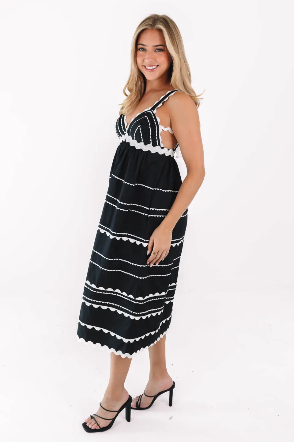 Nice To Know Midi Dress - Black