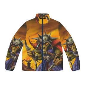 'No Means of Escape' Heavy Metal Puffer Jacket | Gothic Fantasy Villain Outerwear