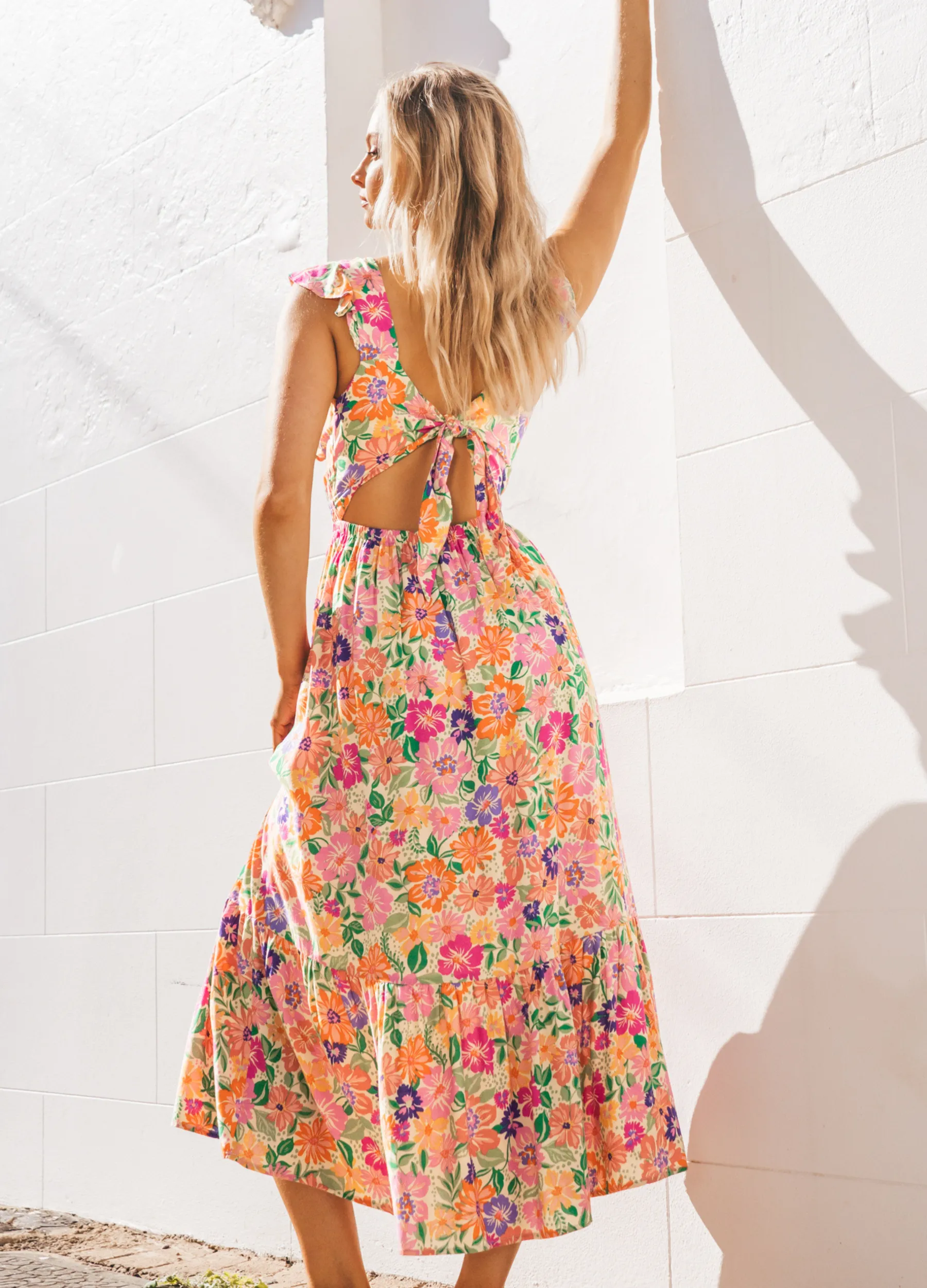 Paper Heart - Cap Sleeve Celina Print Midi Dress
