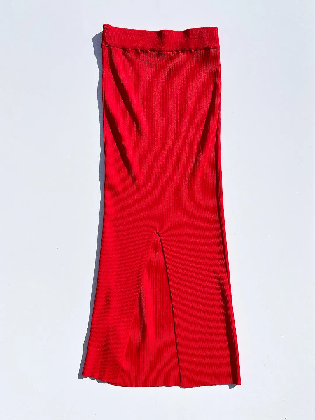 Paris Knit Midi Skirt - Cherry