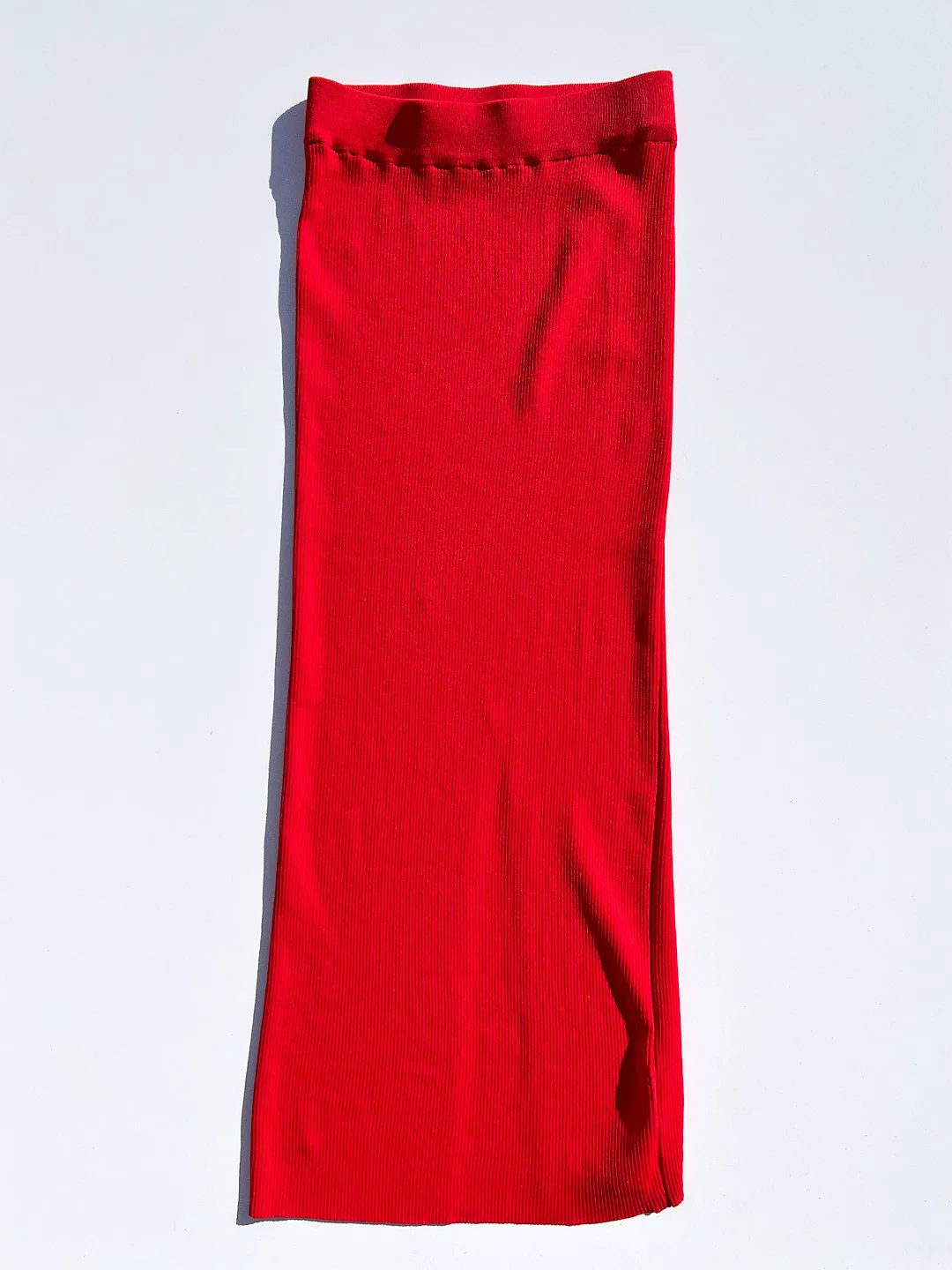 Paris Knit Midi Skirt - Cherry