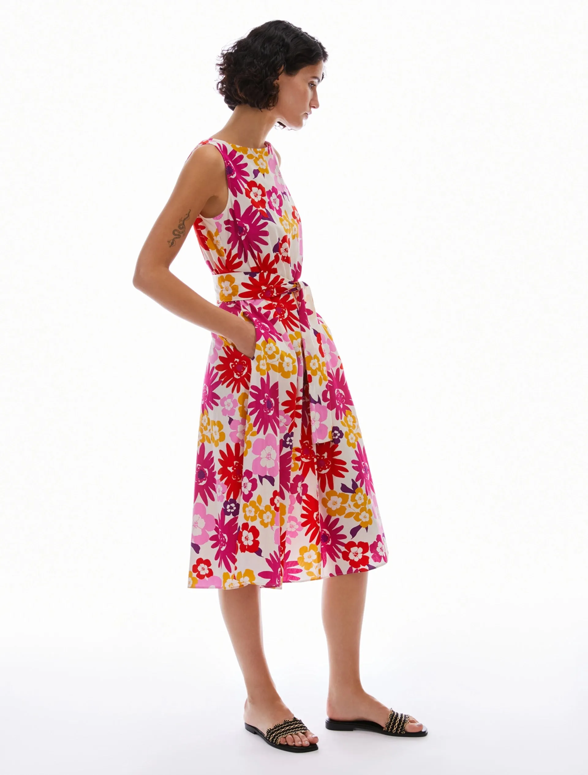 Penny Black Poplin Midi Dress | Off White