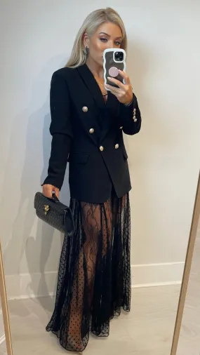 PENNY TAILORED BLAZER - BLACK