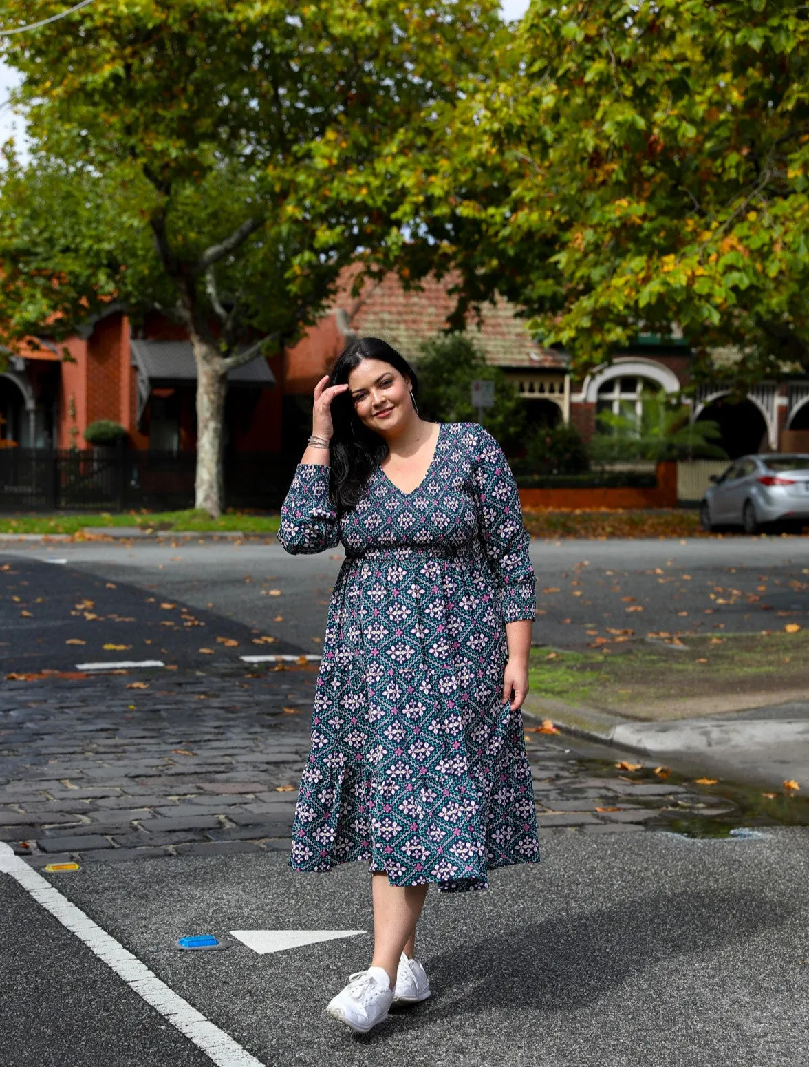 Phoenix Dress - Retro Navy