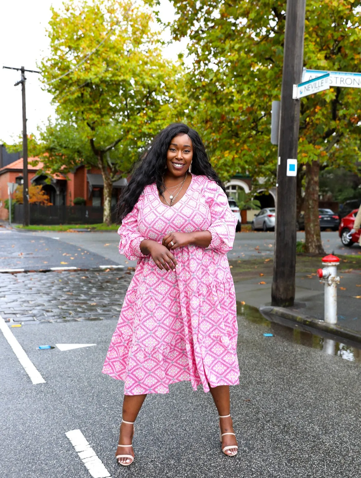 Phoenix Dress - Retro Pink