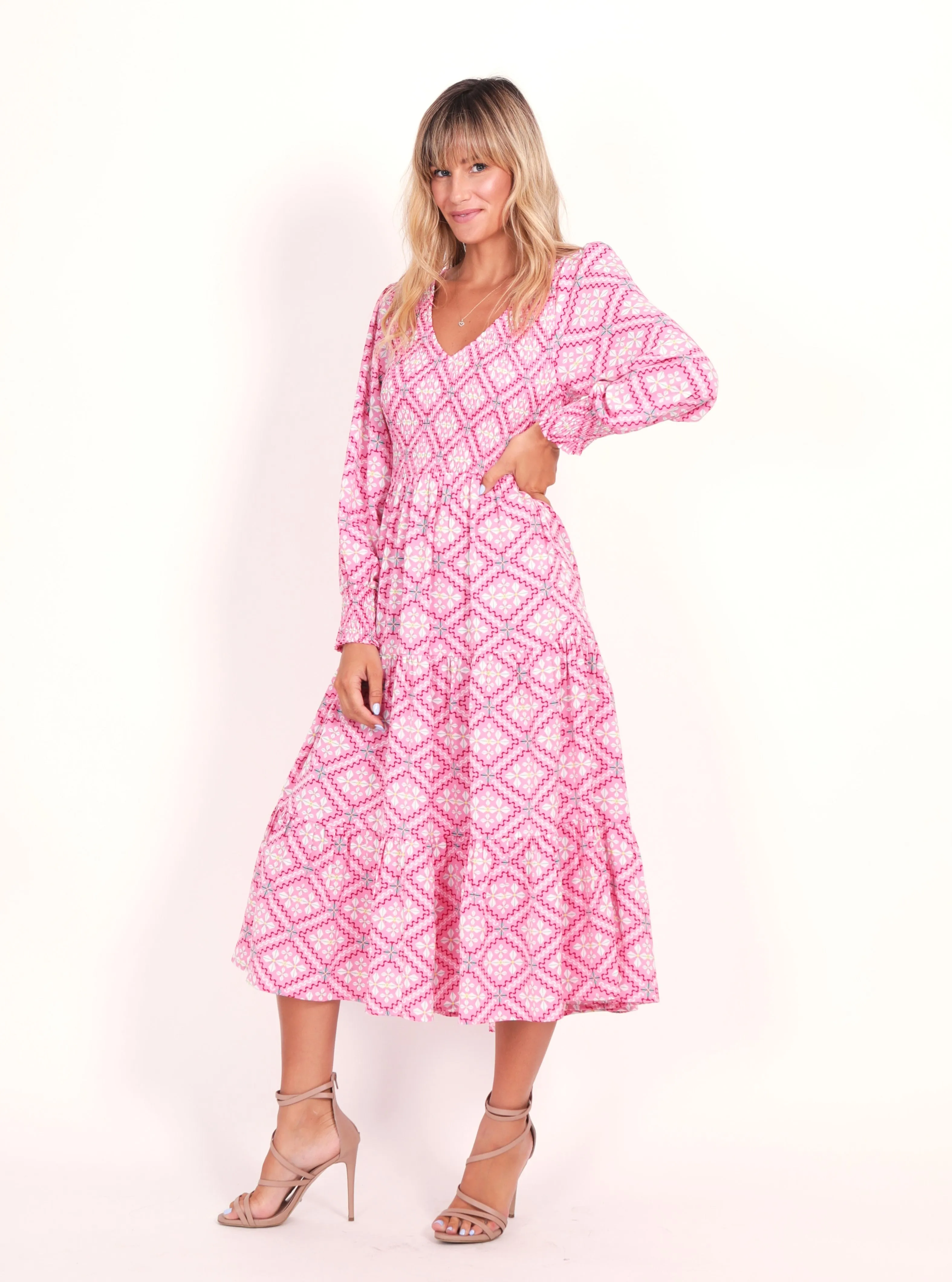 Phoenix Dress - Retro Pink