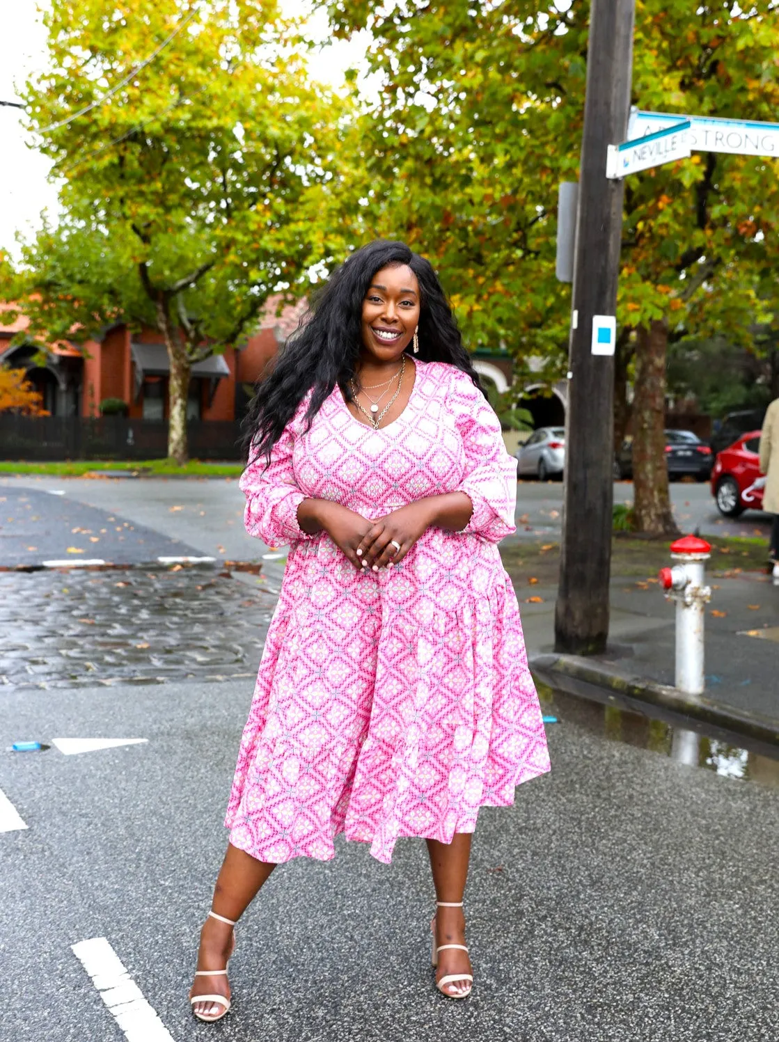 Phoenix Dress - Retro Pink