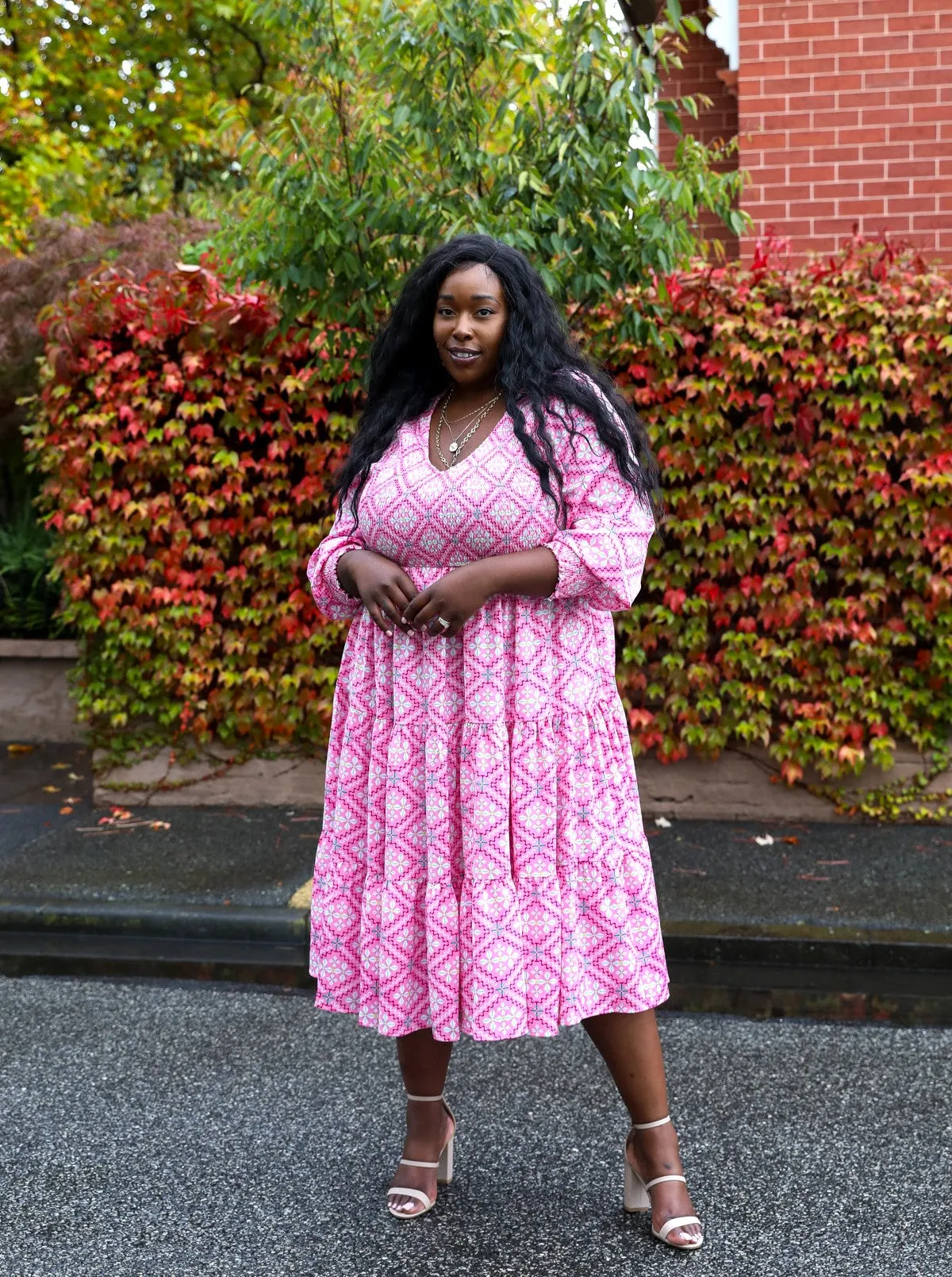 Phoenix Dress - Retro Pink