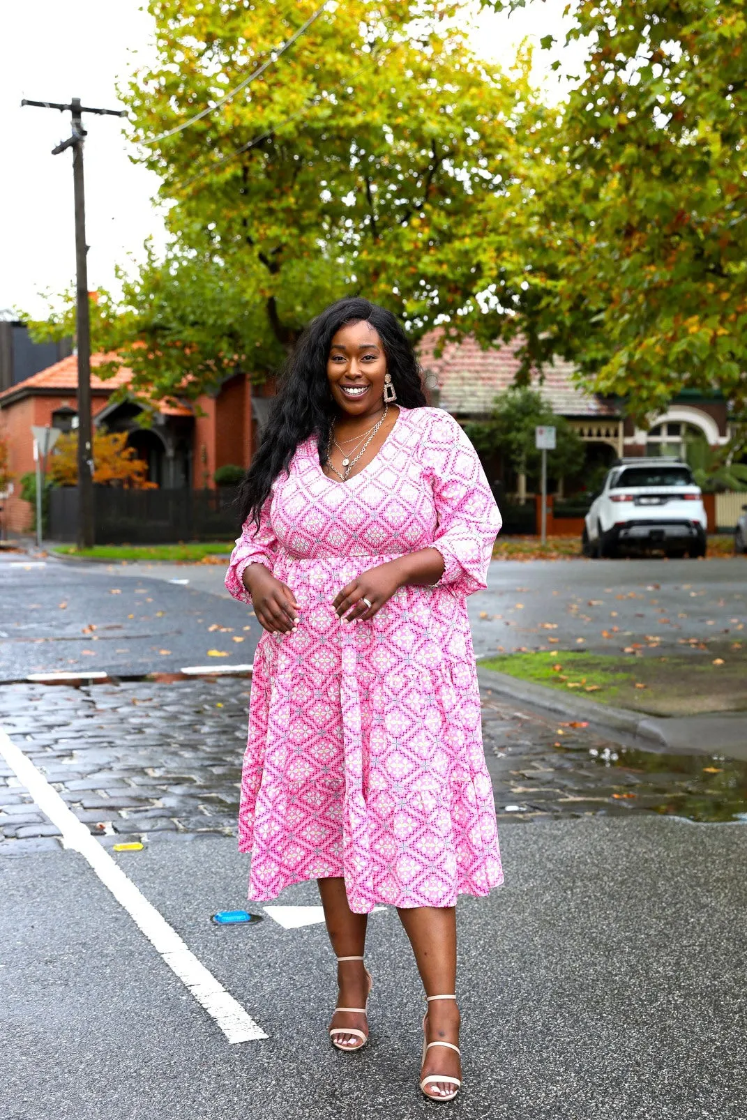 Phoenix Dress - Retro Pink