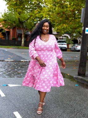 Phoenix Dress - Retro Pink