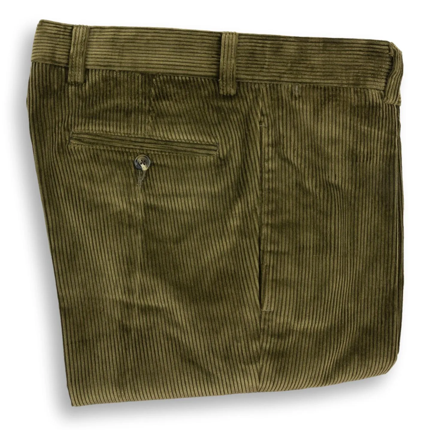Plain Front Corduroy Trousers