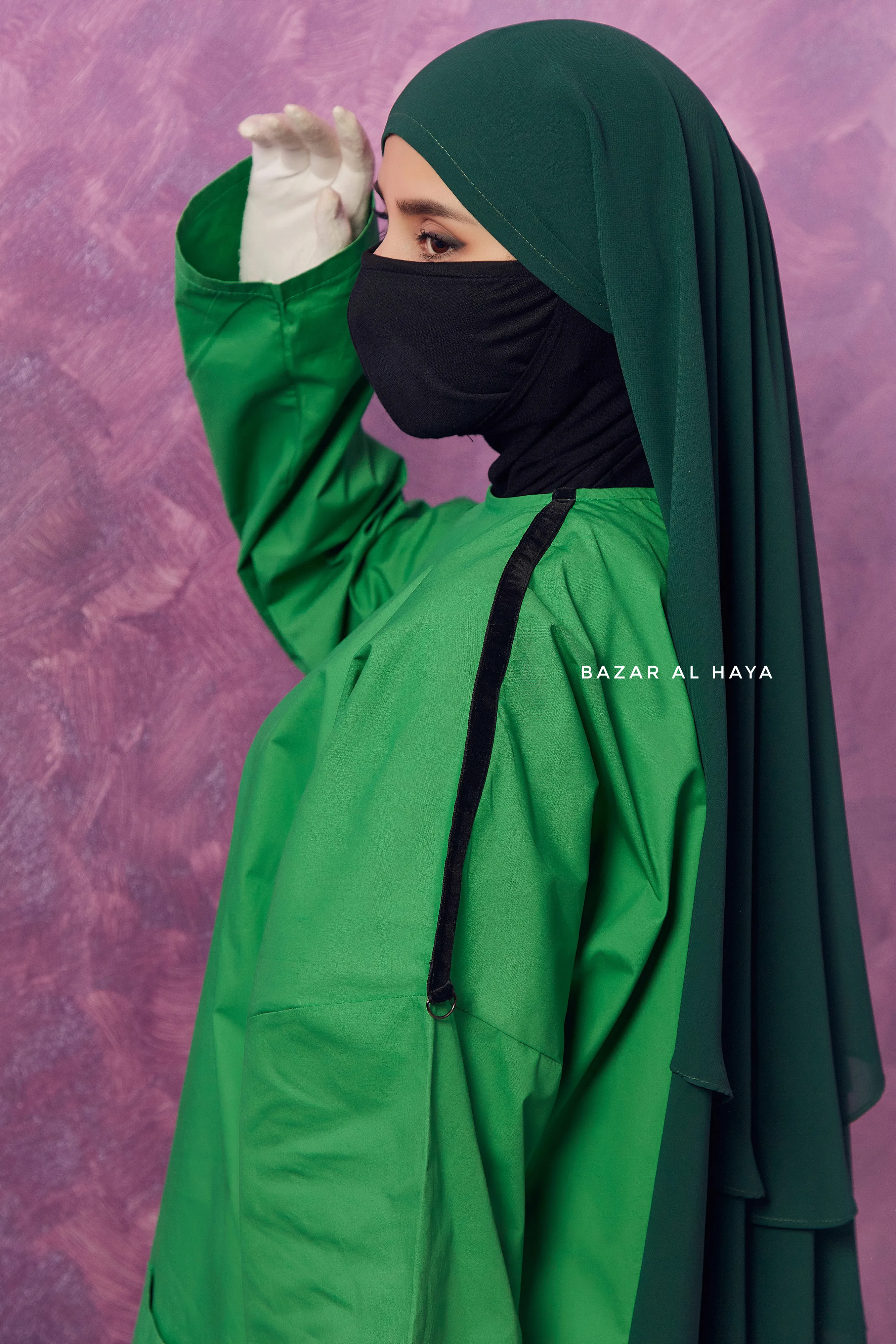 Premium Enisa Green Two Piece Top & Skirt Set - Loose Fit & Side Pockets