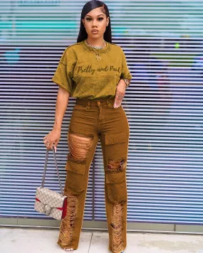 “Pretty and Paid” 2pc Pants Set