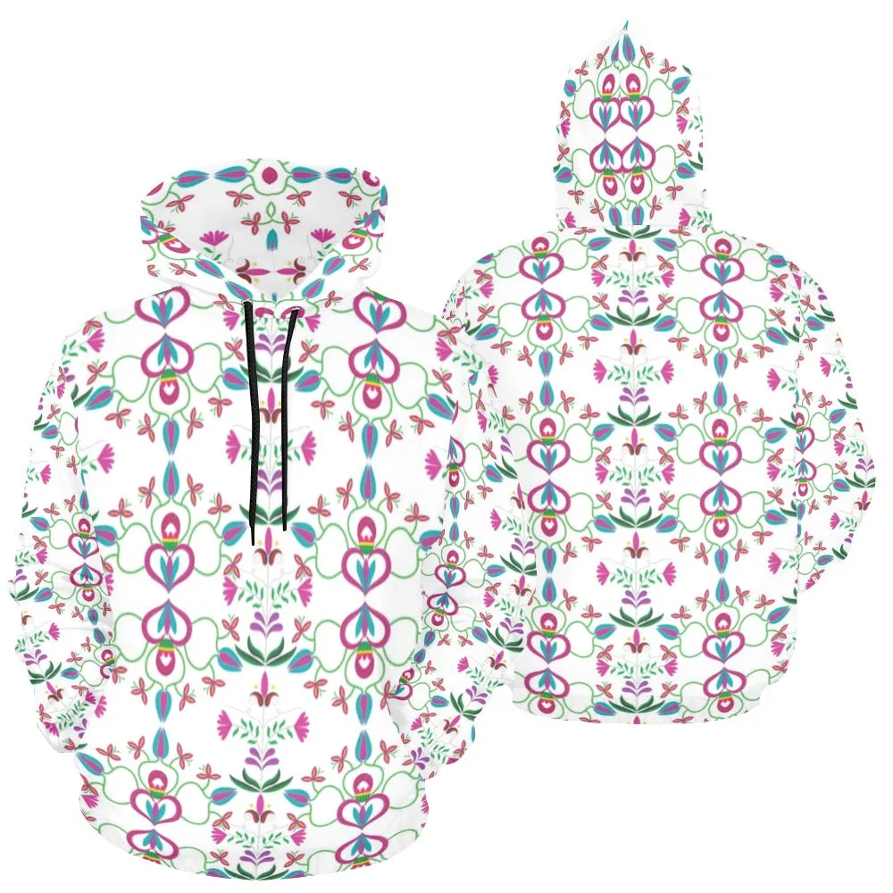 Quilled Divine White Hoodie for Women (USA Size)