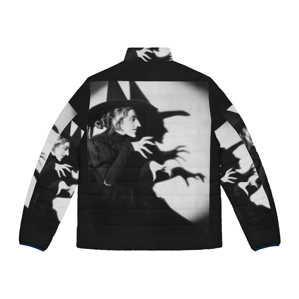 "Spooky Witch Puffer Jacket - Embrace the Dark Side of Fashion"