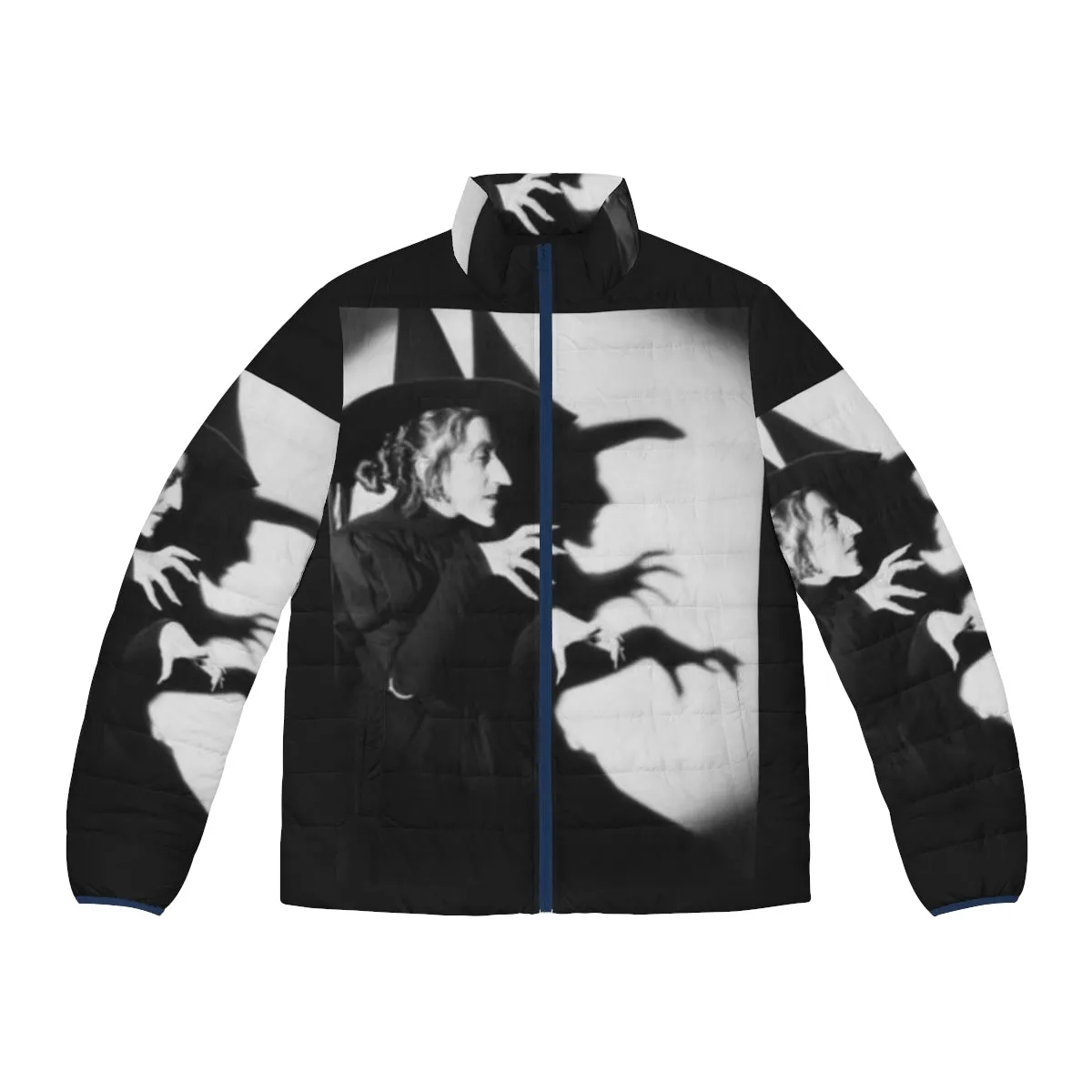 "Spooky Witch Puffer Jacket - Embrace the Dark Side of Fashion"