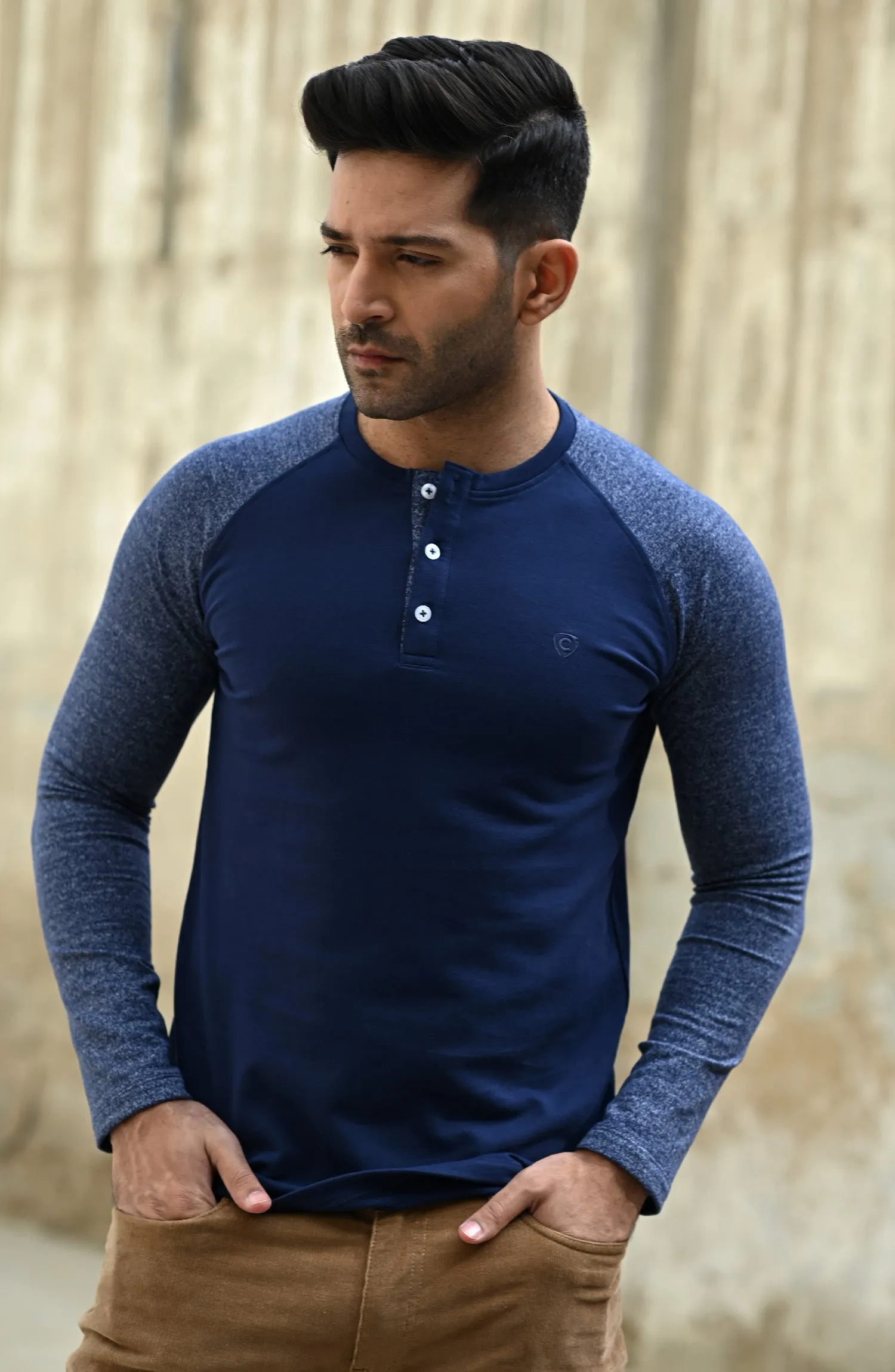 RAGLAN HENLEY - NAVY
