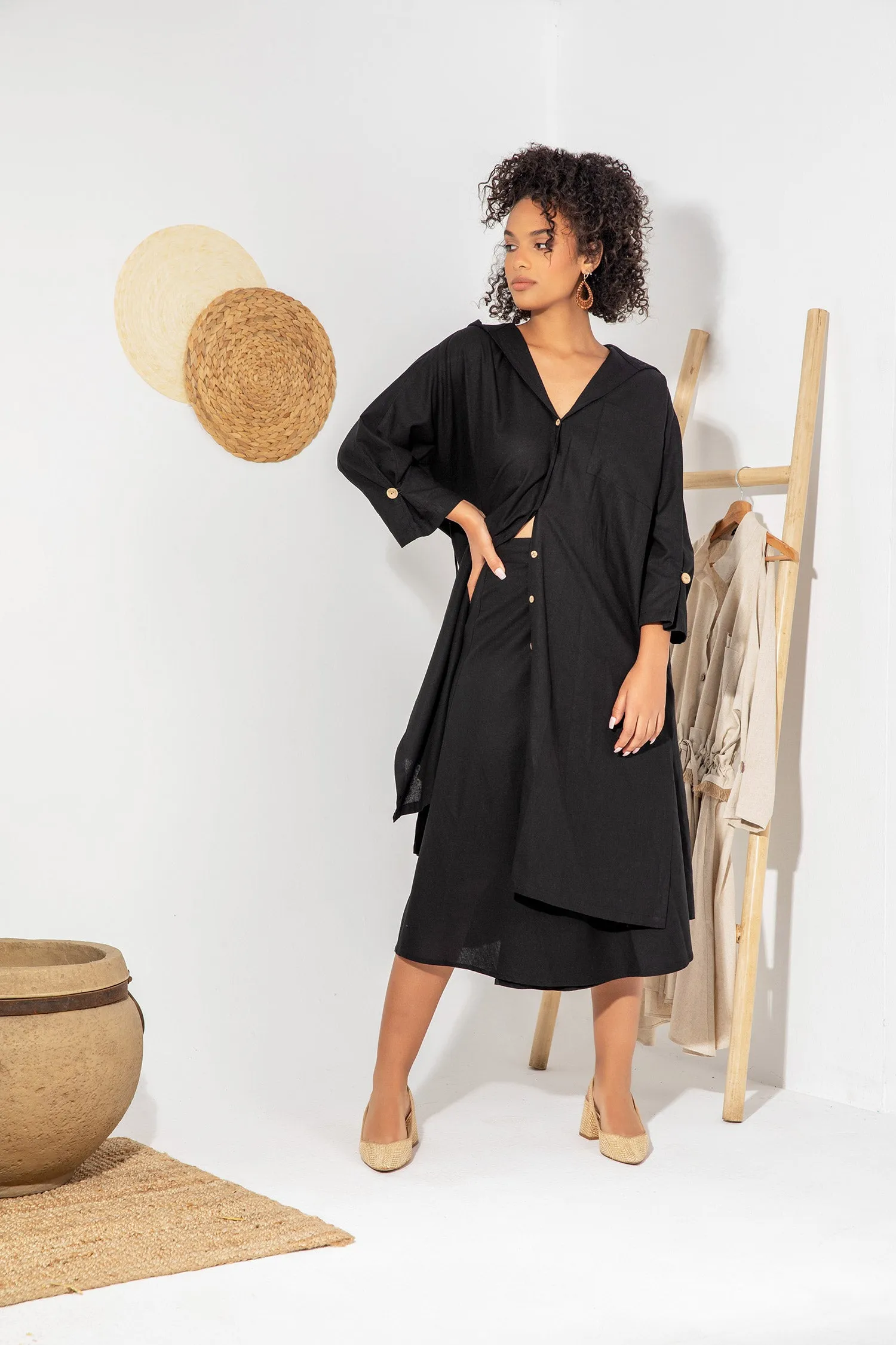 Rapo Linen Skirt - Kei Dress
