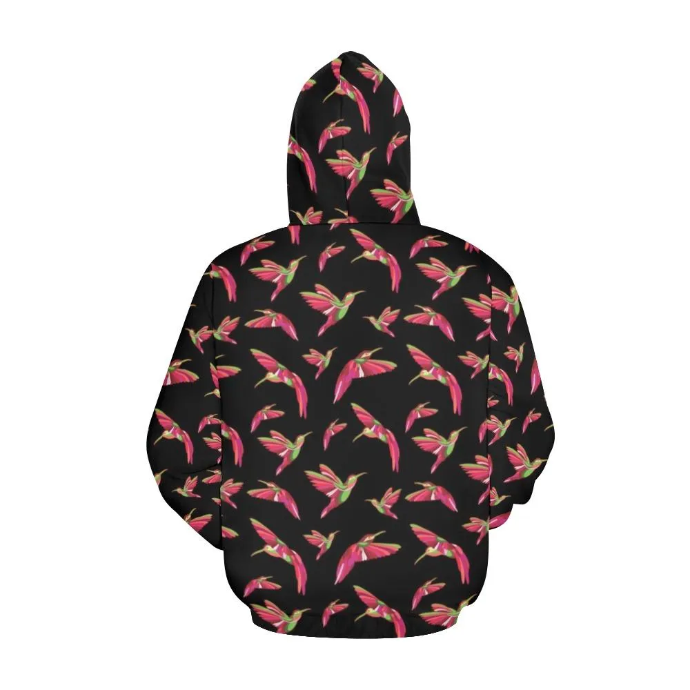 Red Swift Colourful Black Hoodie for Women (USA Size)
