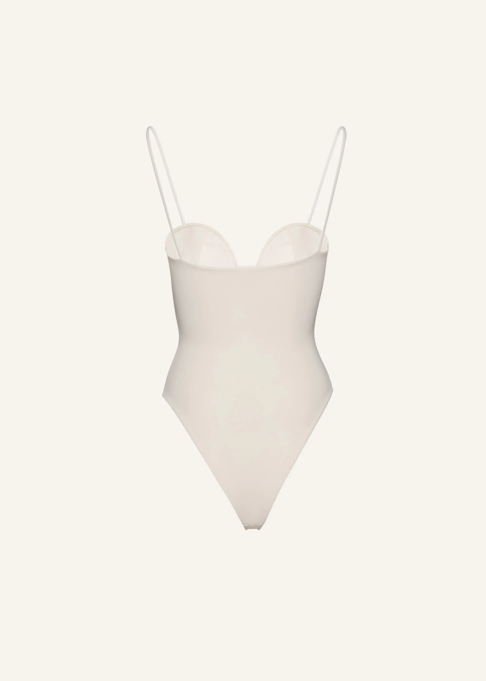 Retro bustier swimsuit in cream