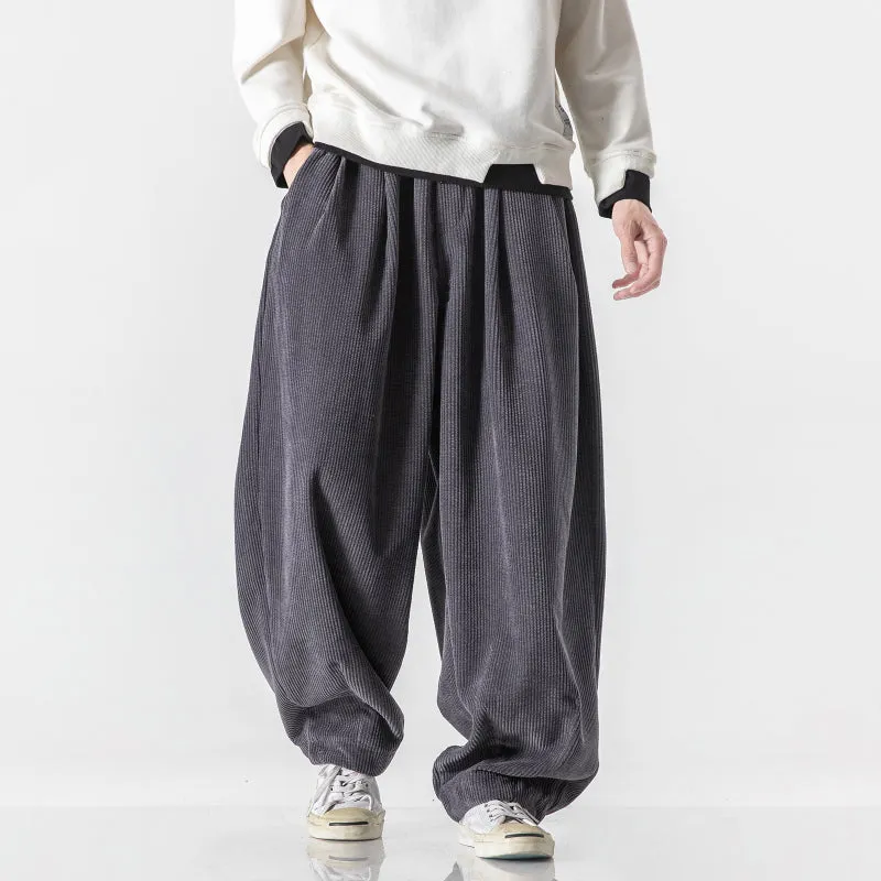 Retro Corduroy Straight Leg Pants