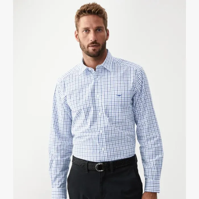 R.M.Williams - Collins Shirt - Check - Pale Blue/White