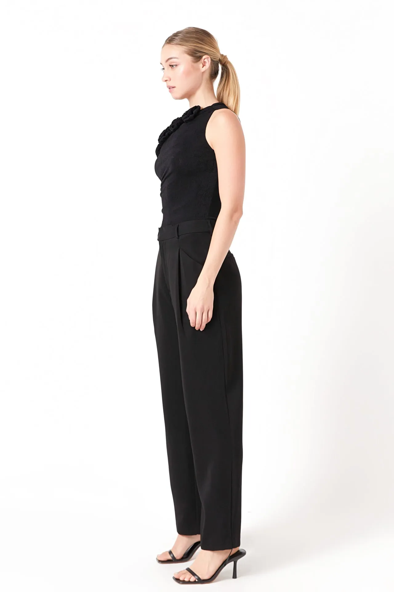 Rosette One Shoulder Bodysuit