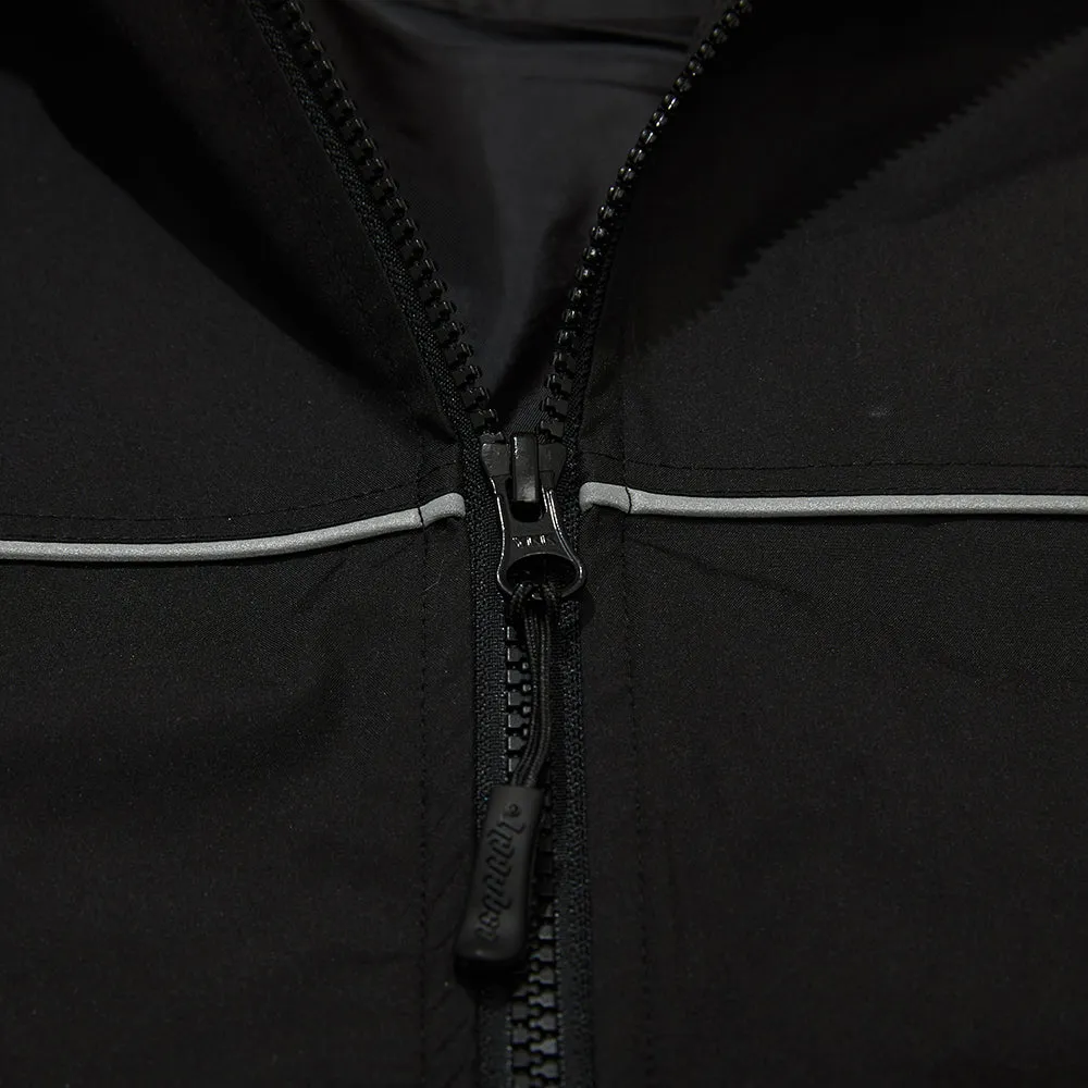 ROUND LINE HOODED JACKET BLACK