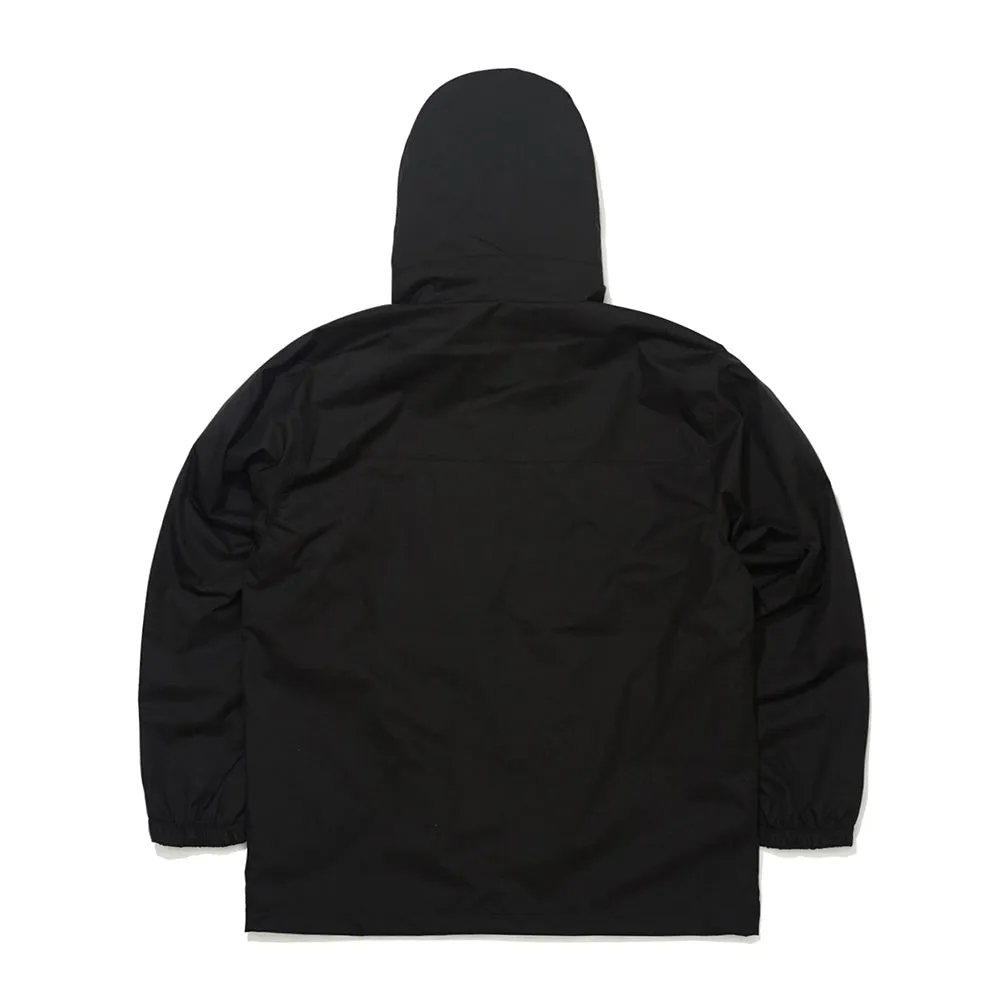 ROUND LINE HOODED JACKET BLACK