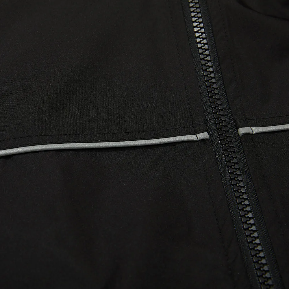 ROUND LINE HOODED JACKET BLACK