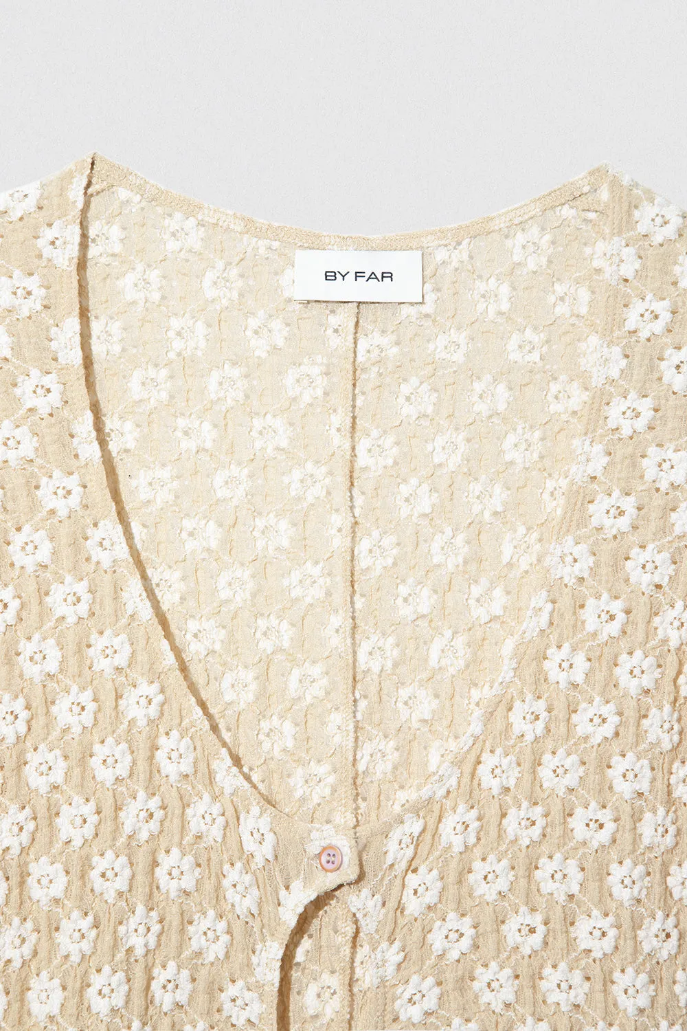 Rubi Dress Beige Floral Lace