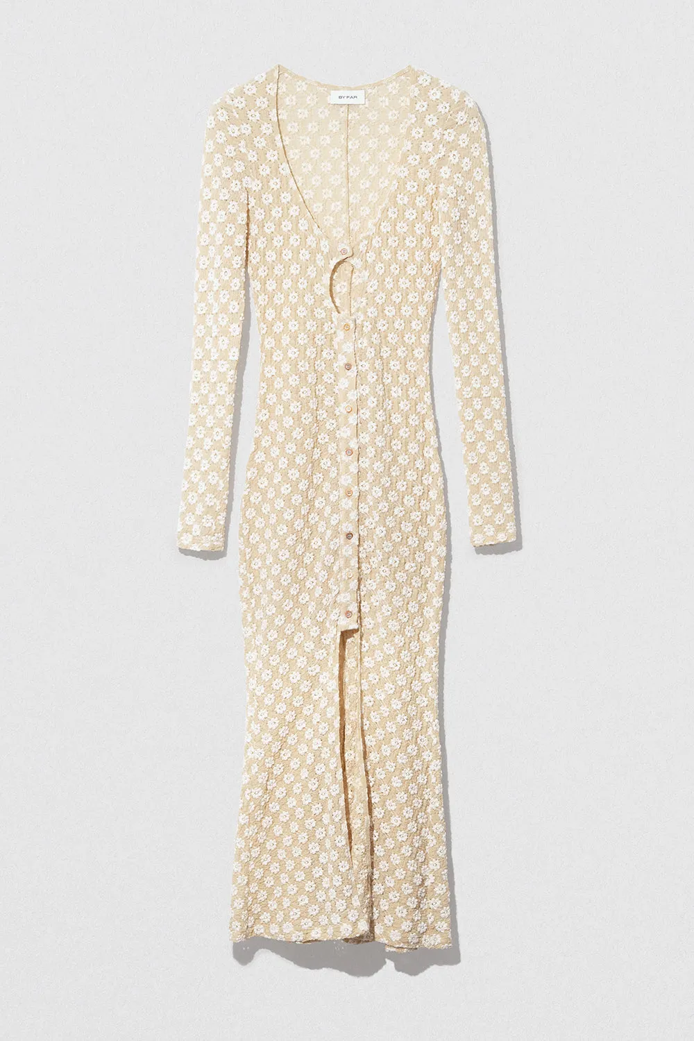 Rubi Dress Beige Floral Lace