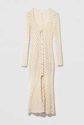 Rubi Dress Beige Floral Lace