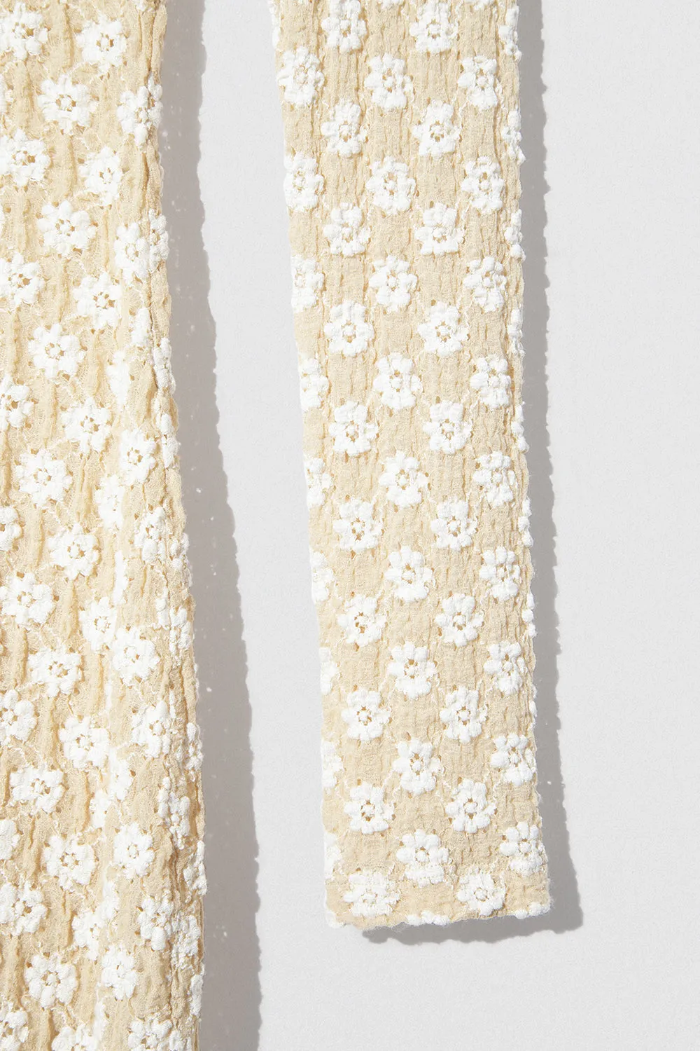 Rubi Dress Beige Floral Lace