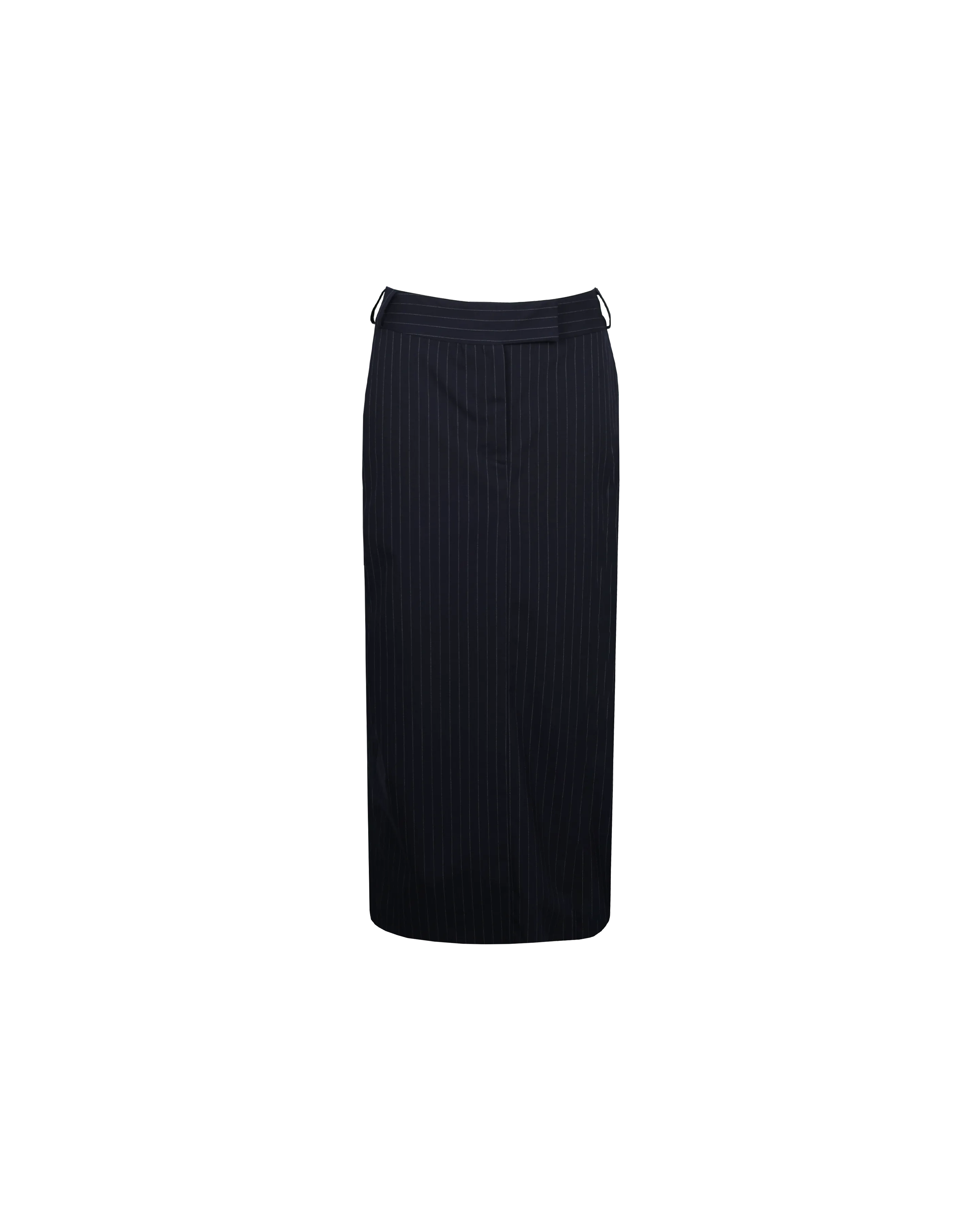 RUE PENCIL SKIRT NAVY PINSTRIPE