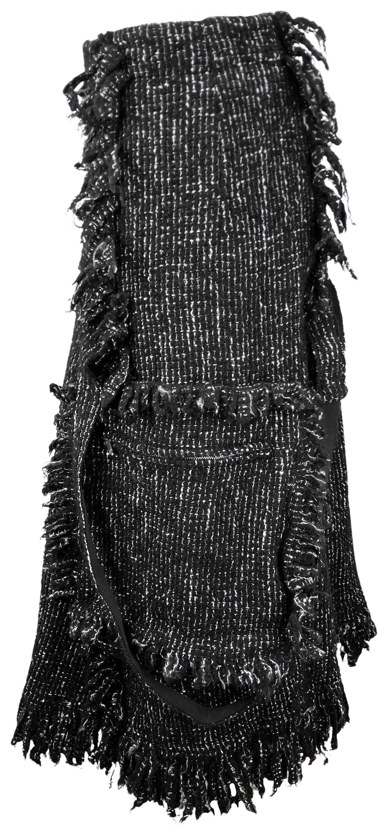 sacai Tweed Midi Skirt in Black