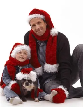 Santa Mittens Pattern (Knit)